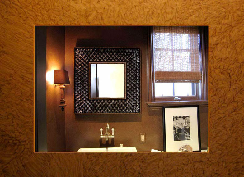 brown glazed bathroom